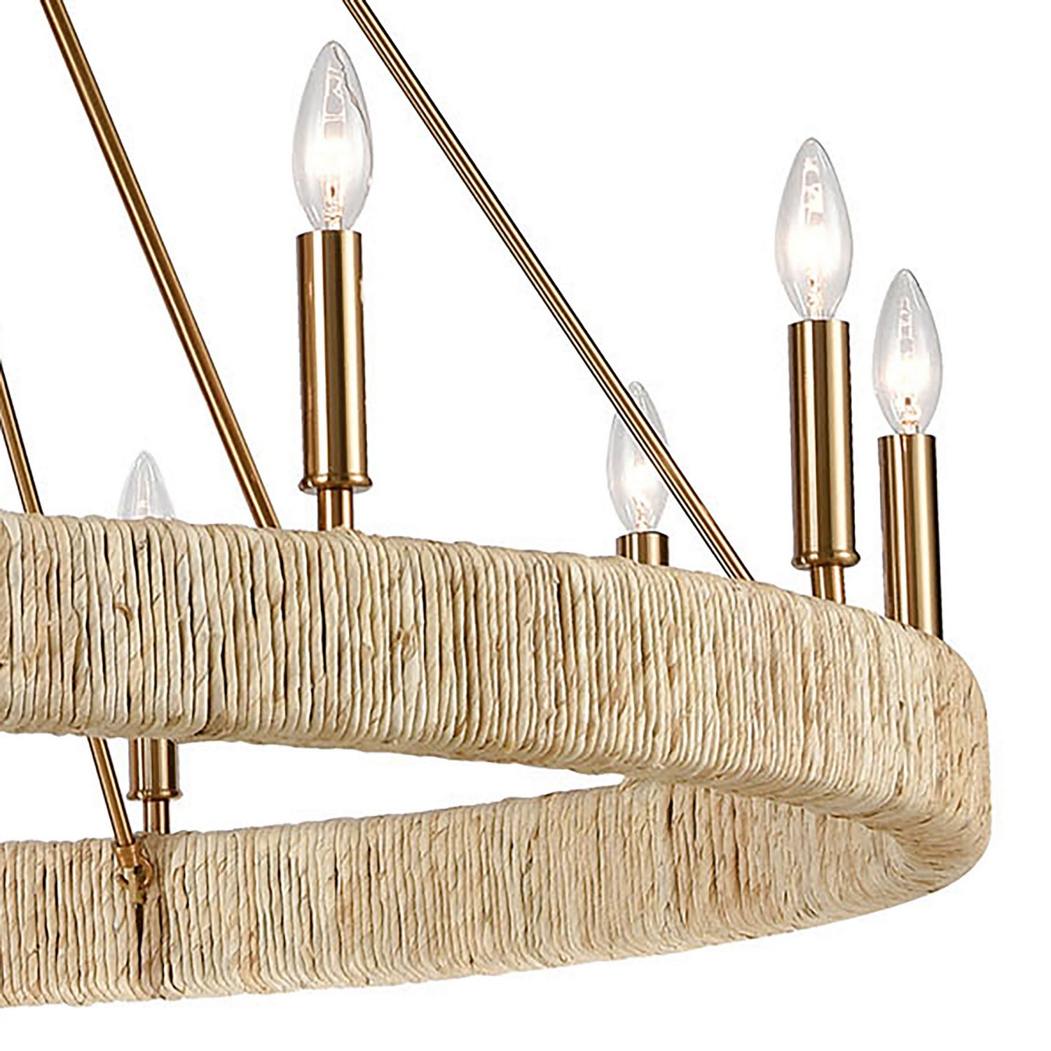 ELK Home - 32417/12 - 12 Light Chandelier - Abaca - Satin Brass