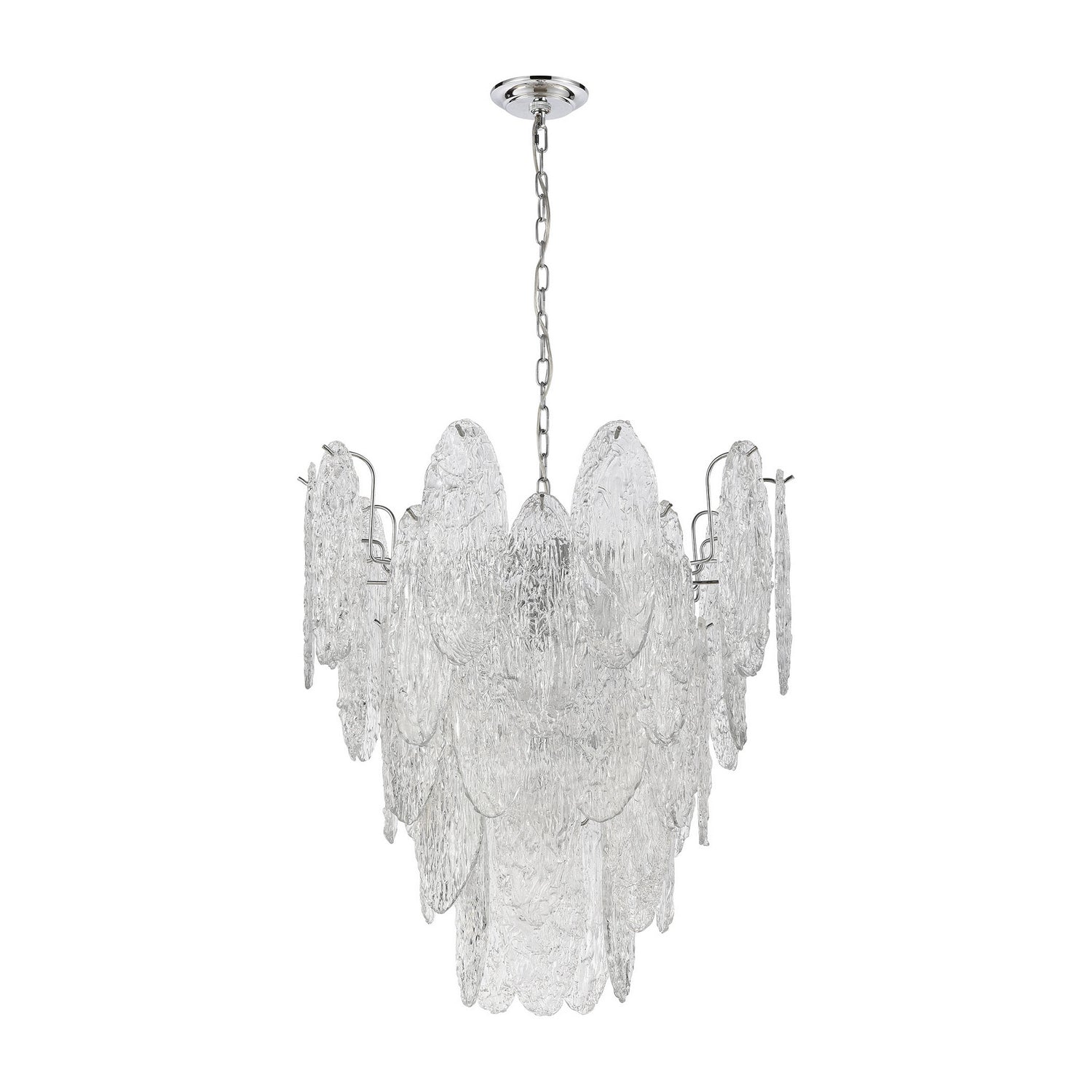 ELK Home - 32445/9 - Nine Light Chandelier - Frozen Cascade - Polished Chrome