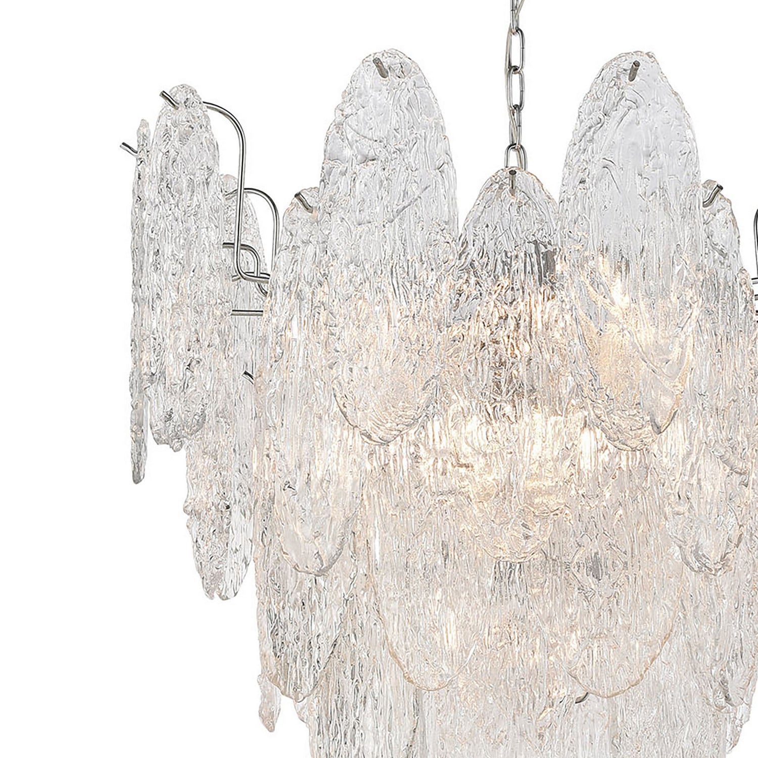 ELK Home - 32445/9 - Nine Light Chandelier - Frozen Cascade - Polished Chrome