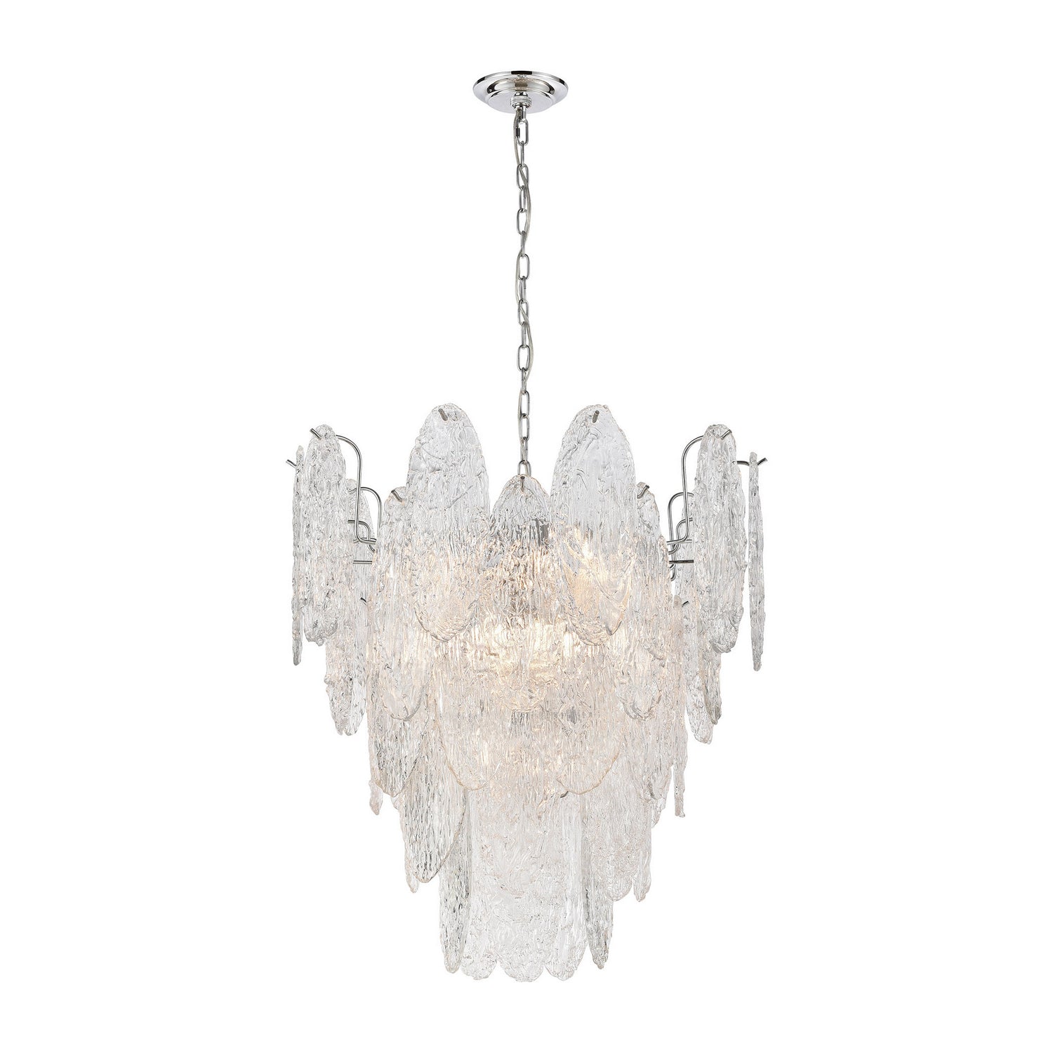 ELK Home - 32445/9 - Nine Light Chandelier - Frozen Cascade - Polished Chrome