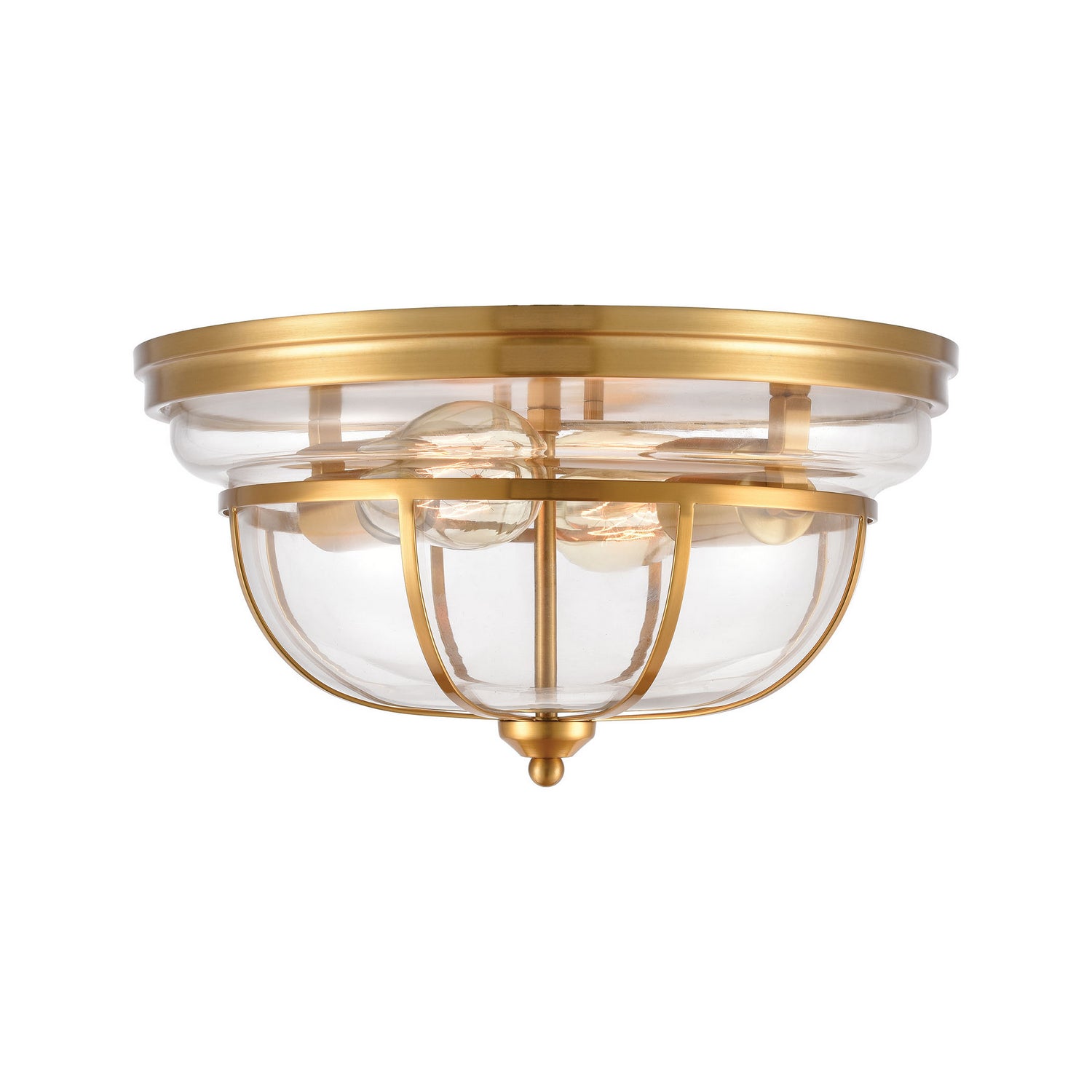 ELK Home - 46574/2 - Two Light Flush Mount - Manhattan Boutique - Brushed Brass