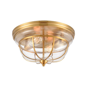 ELK Home - 46574/2 - Two Light Flush Mount - Manhattan Boutique - Brushed Brass