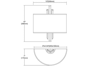 ELK Home - 46590/2 - Two Light Wall Sconce - Crystal Falls - Satin Nickel