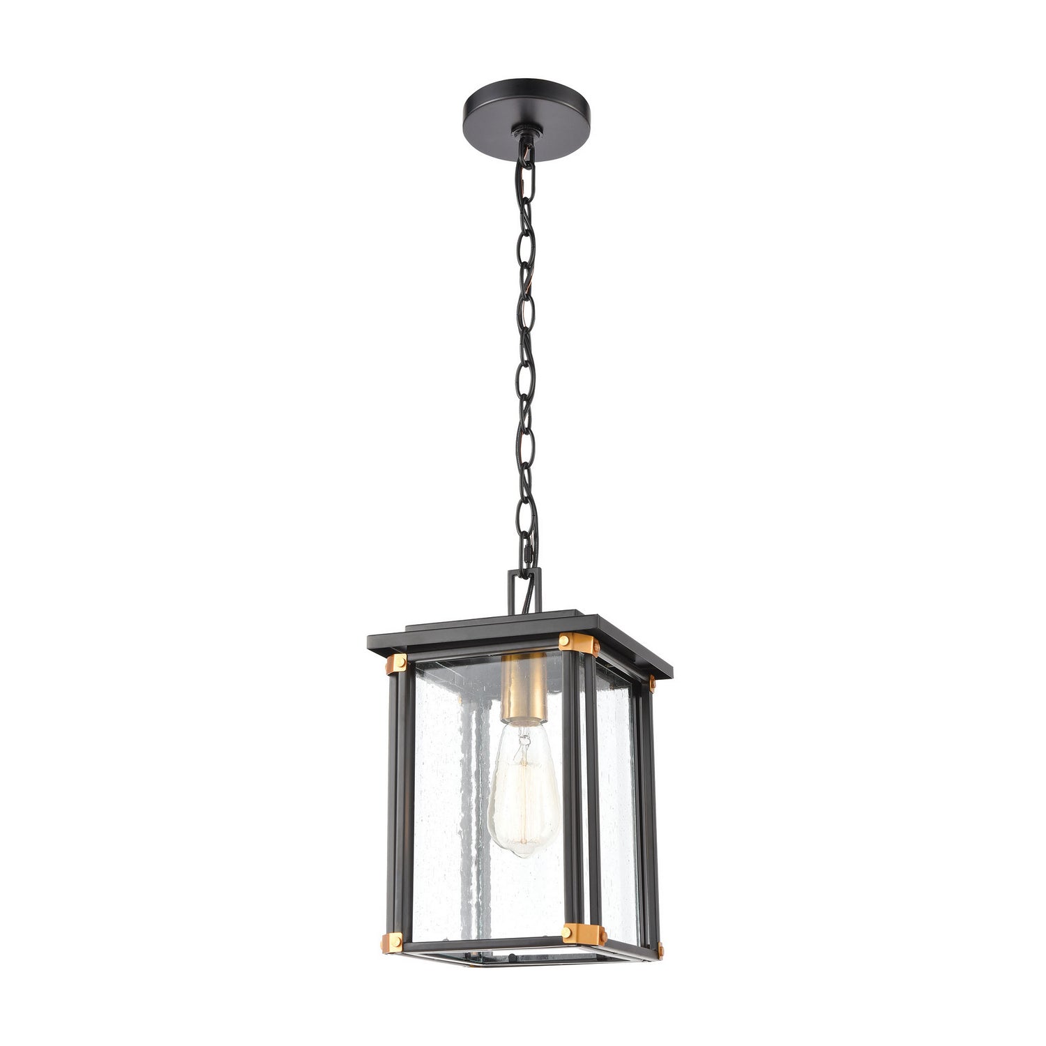 ELK Home - 46723/1 - One Light Outdoor Pendant - Vincentown - Matte Black