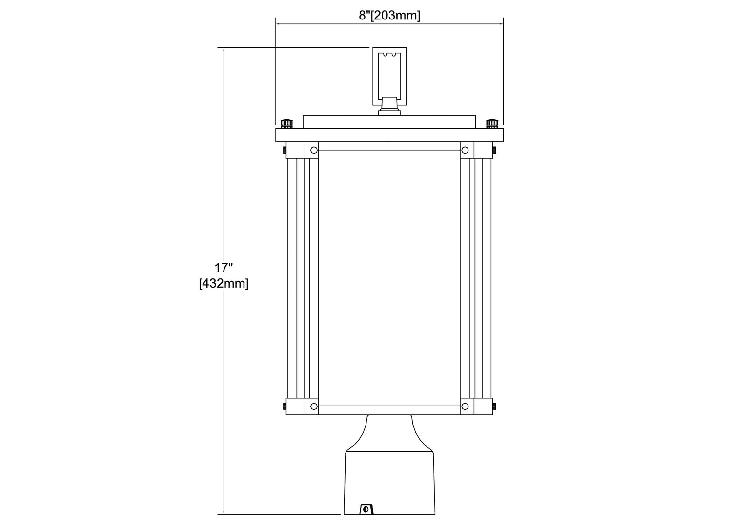 ELK Home - 46724/1 - One Light Outdoor Post Mount - Vincentown - Matte Black