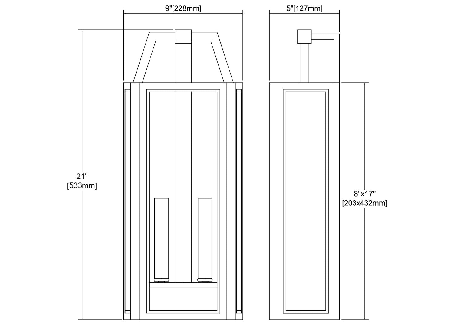 ELK Home - 46741/2 - Two Light Outdoor Wall Sconce - Portico - Charcoal