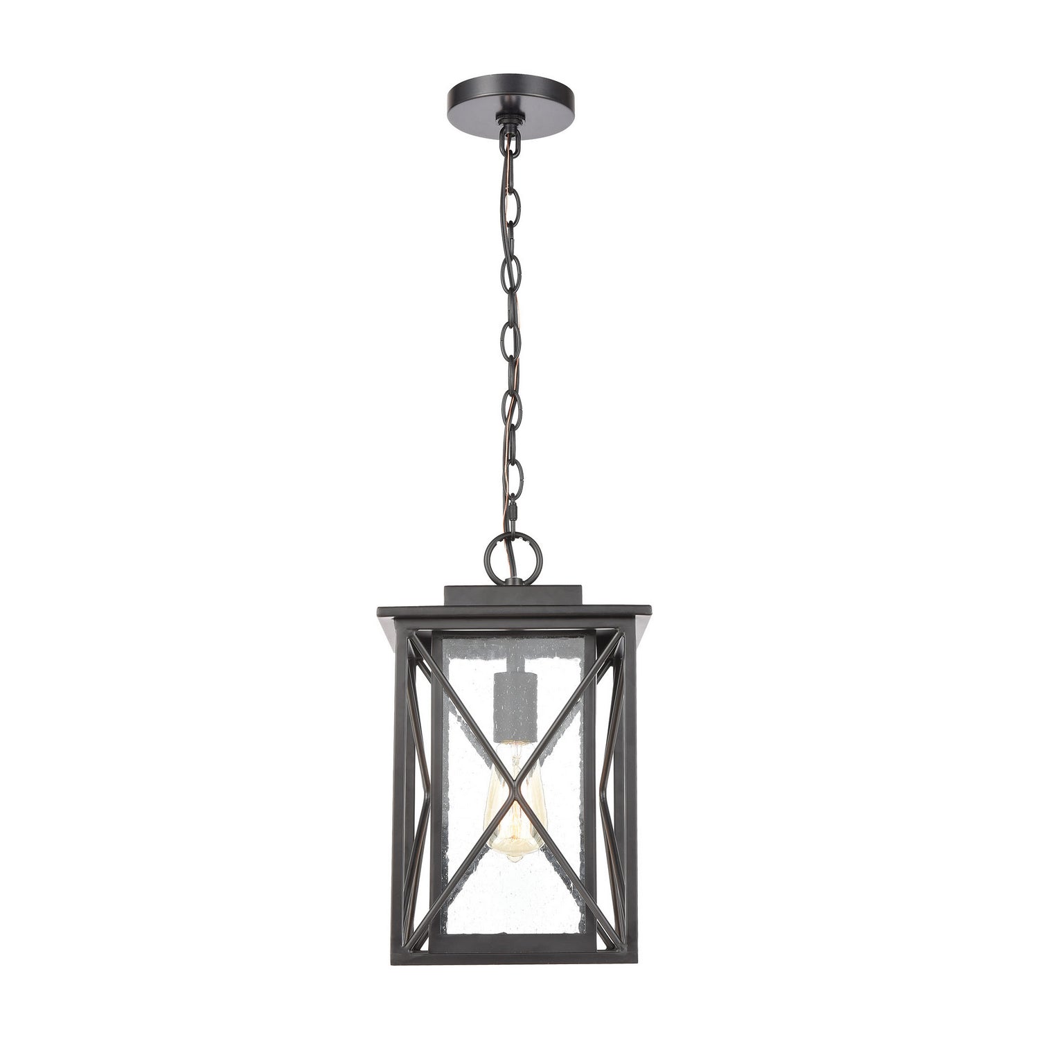 ELK Home - 46753/1 - One Light Outdoor Pendant - Carriage Light - Matte Black