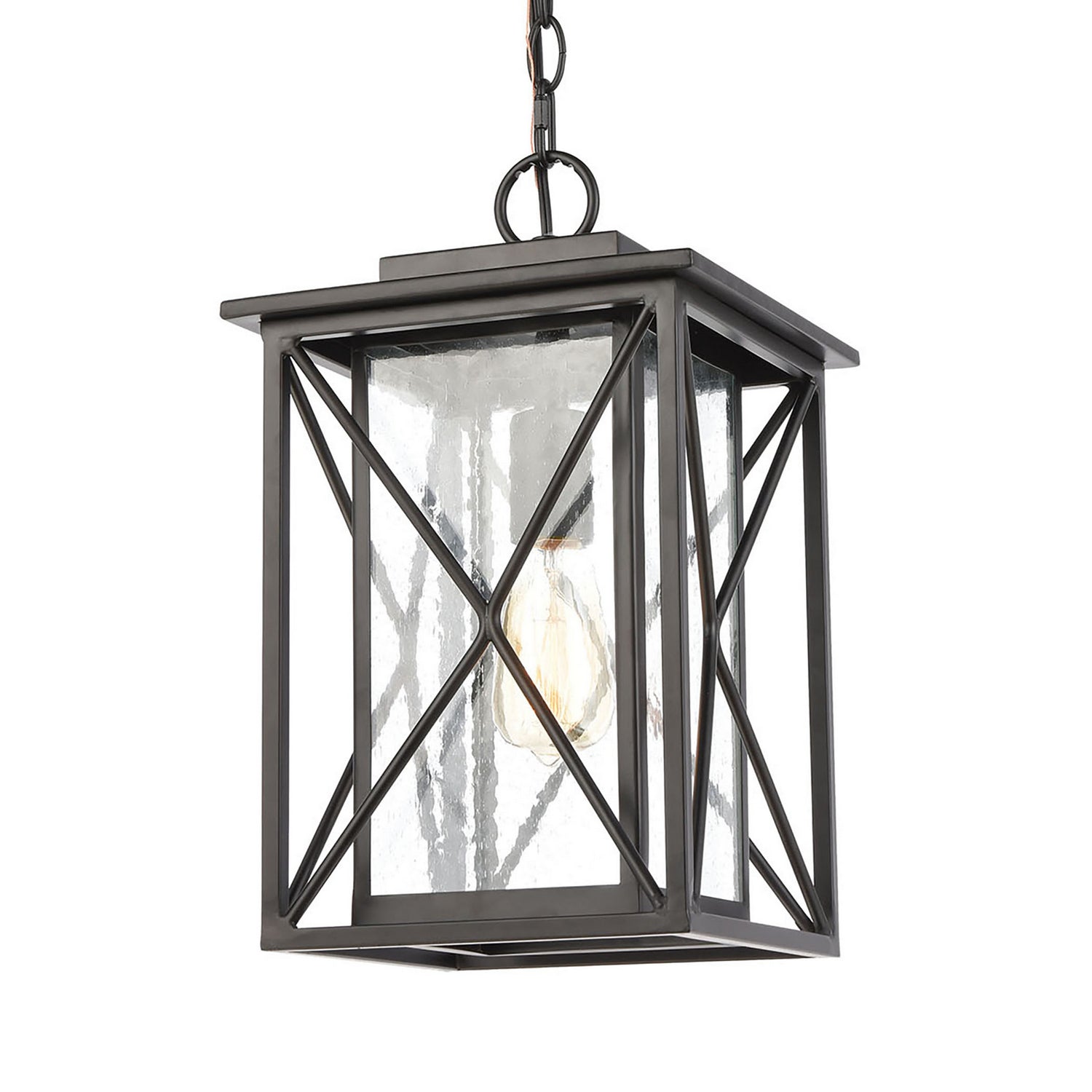 ELK Home - 46753/1 - One Light Outdoor Pendant - Carriage Light - Matte Black