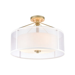 ELK Home - 57034/3 - Three Light Semi Flush Mount - Diffusion - Aged Silver