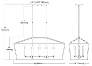 ELK Home - 57217/7 - Seven Light Linear Chandelier - Fairfax - Oil Rubbed Bronze