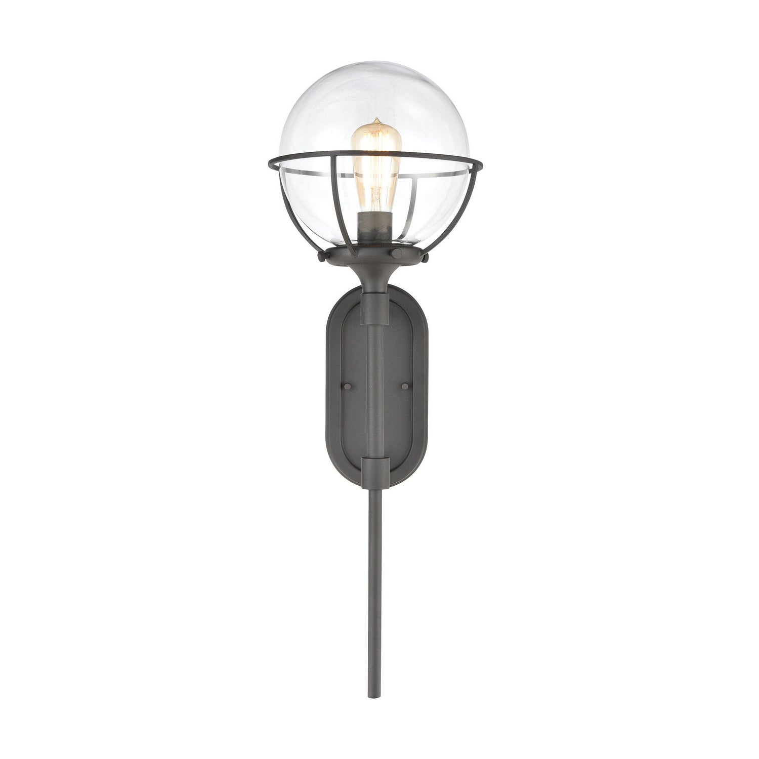 ELK Home - 57291/1 - One Light Outdoor Wall Sconce - Girard - Charcoal