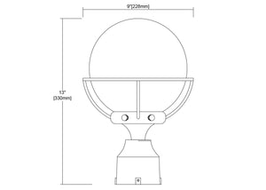 ELK Home - 57293/1 - One Light Outdoor Post Mount - Girard - Charcoal