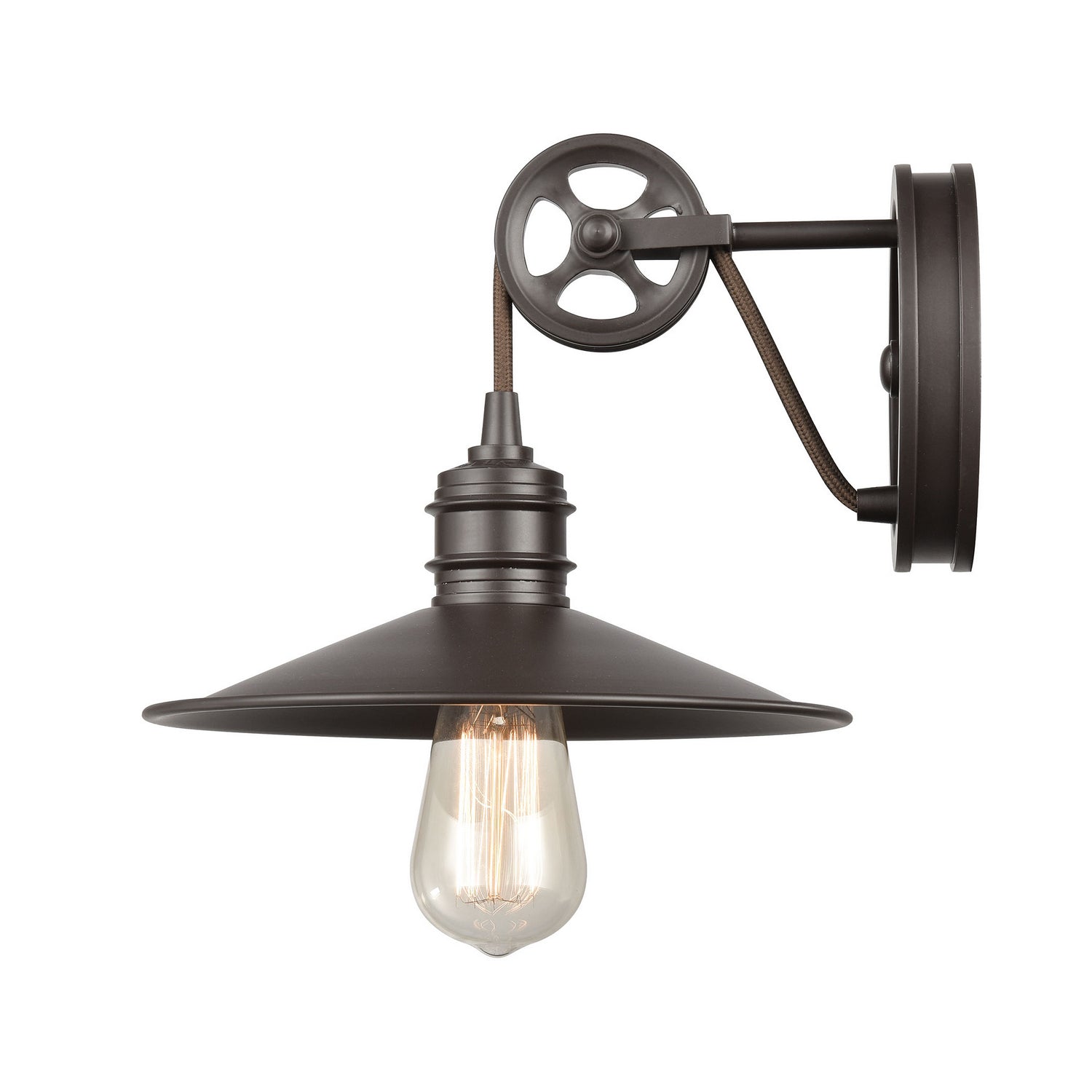 ELK Home - 69084/1 - One Light Wall Sconce - Spindle Wheel - Oil Rubbed Bronze