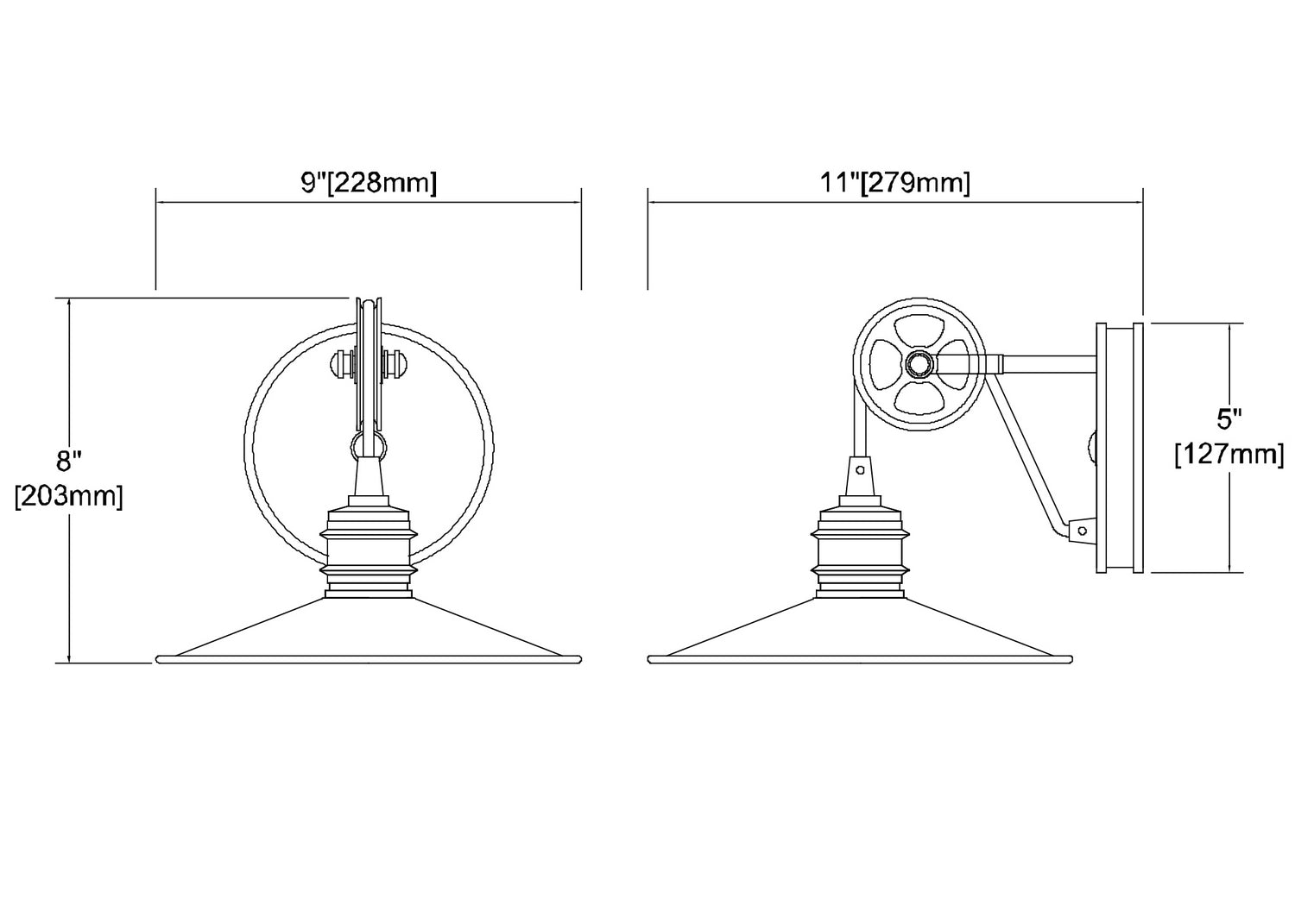 ELK Home - 69084/1 - One Light Wall Sconce - Spindle Wheel - Oil Rubbed Bronze