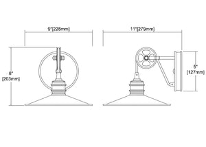 ELK Home - 69084/1 - One Light Wall Sconce - Spindle Wheel - Oil Rubbed Bronze