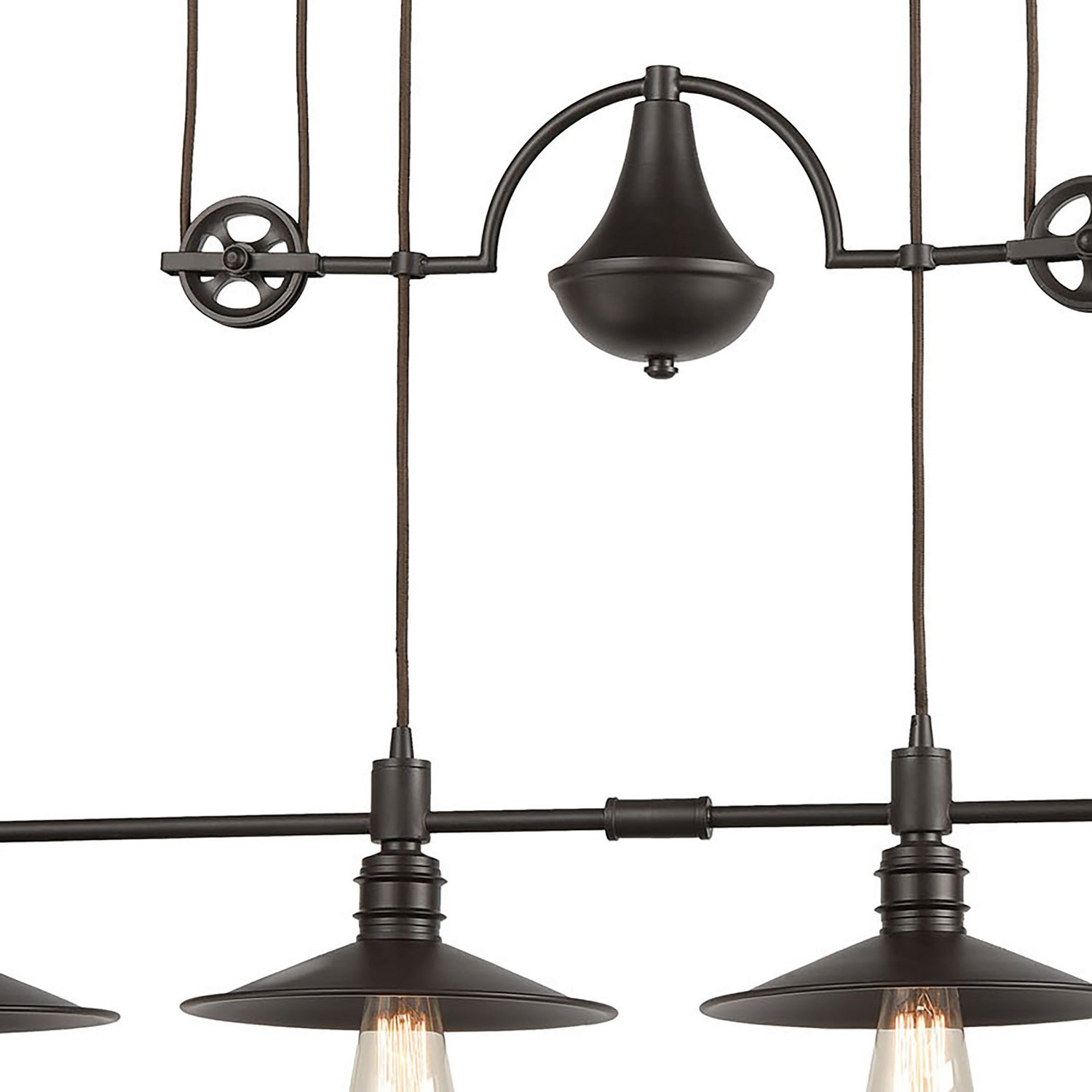 ELK Home - 69089/4 - Four Light Linear Chandelier - Spindle Wheel - Oil Rubbed Bronze