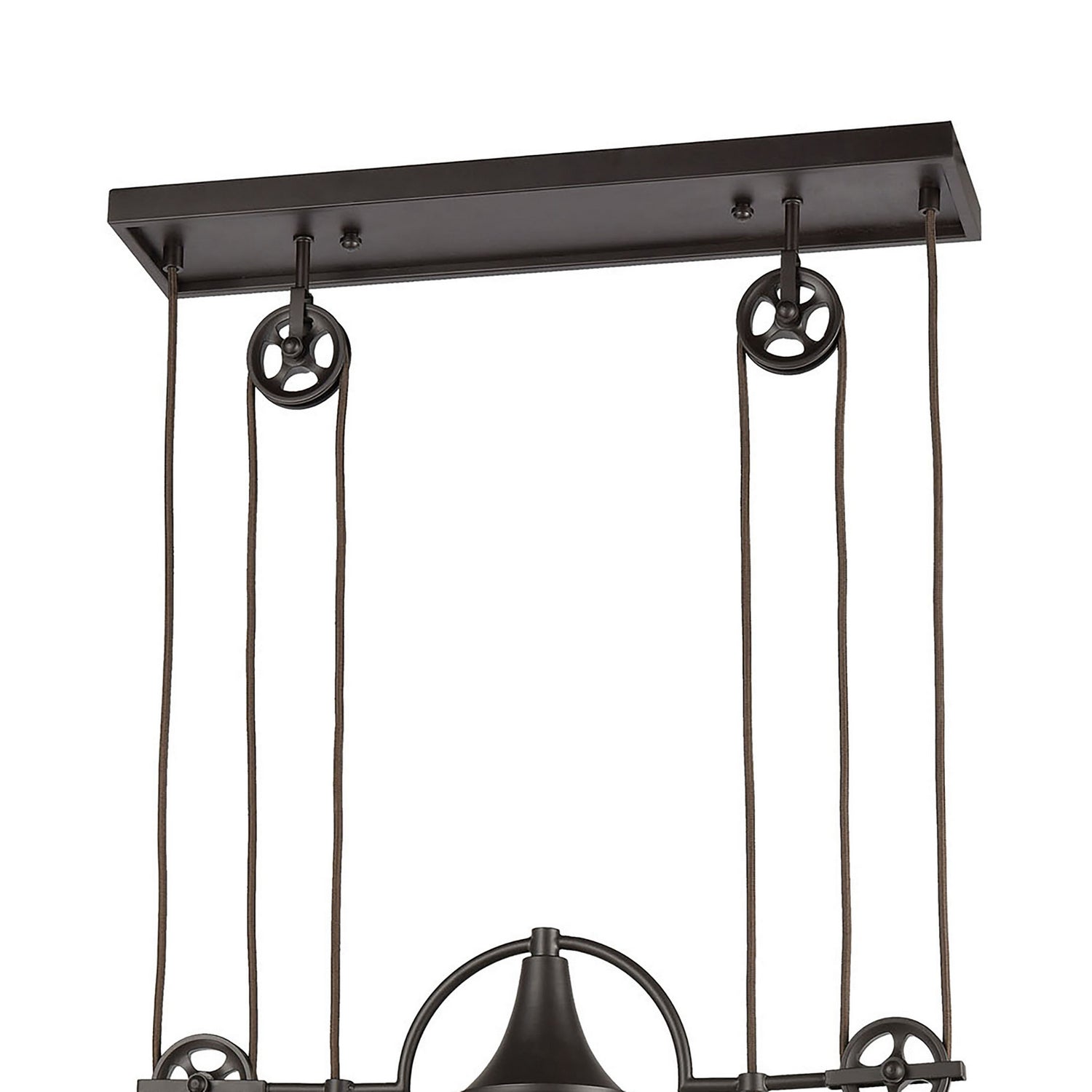 ELK Home - 69089/4 - Four Light Linear Chandelier - Spindle Wheel - Oil Rubbed Bronze