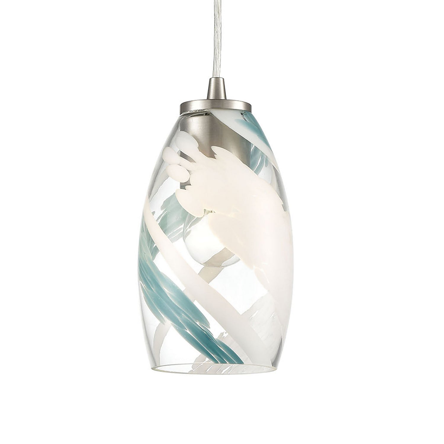 ELK Home - 85211/1 - One Light Mini Pendant - Turbulence - Satin Nickel