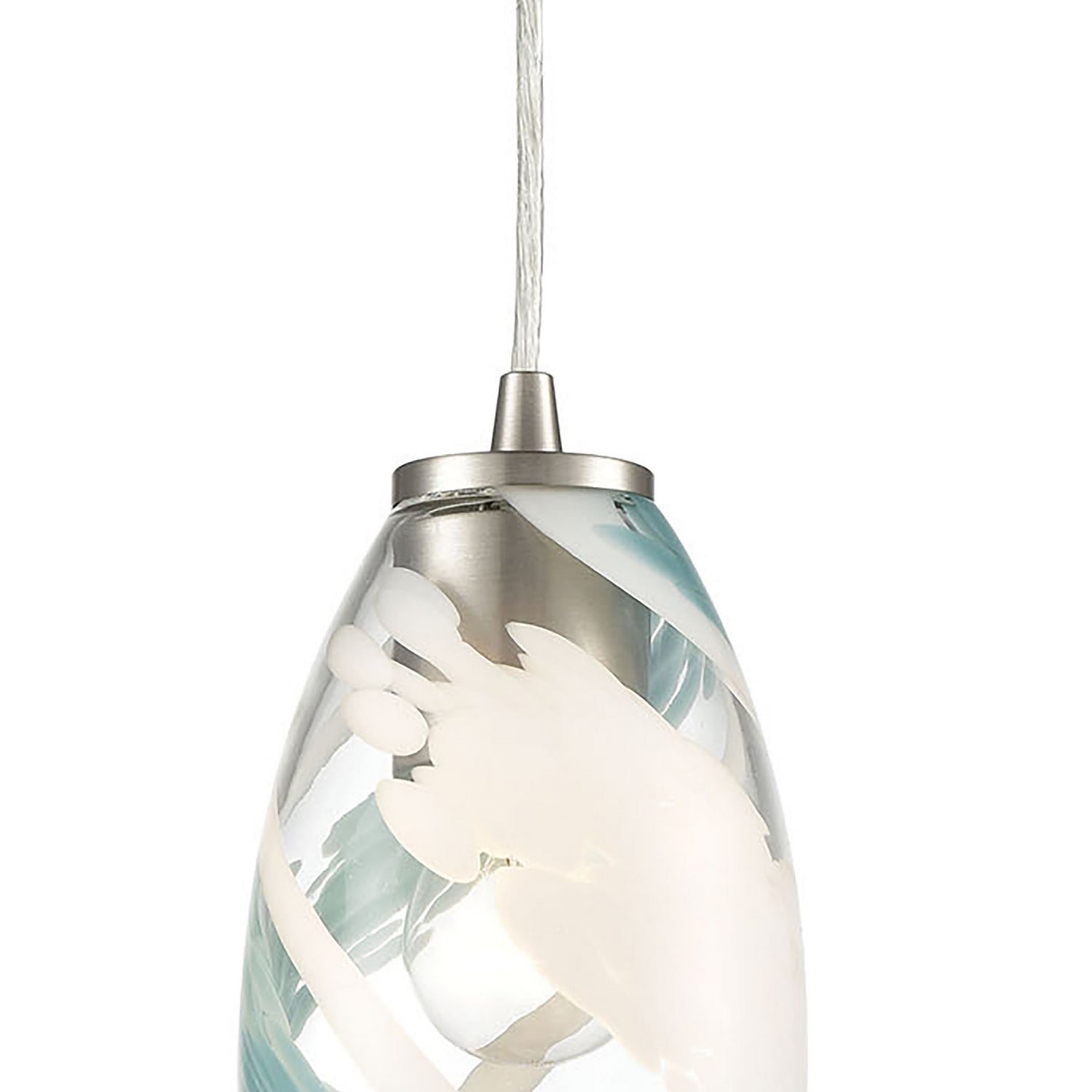 ELK Home - 85211/1 - One Light Mini Pendant - Turbulence - Satin Nickel