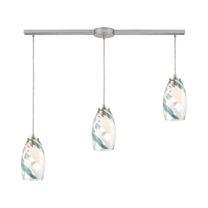 ELK Home - 85211/3L - Three Light Pendant - Turbulence - Satin Nickel