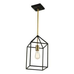 Artcraft - SC13071 - One Light Chandelier - Twilight - Matte Black & Harvest Brass