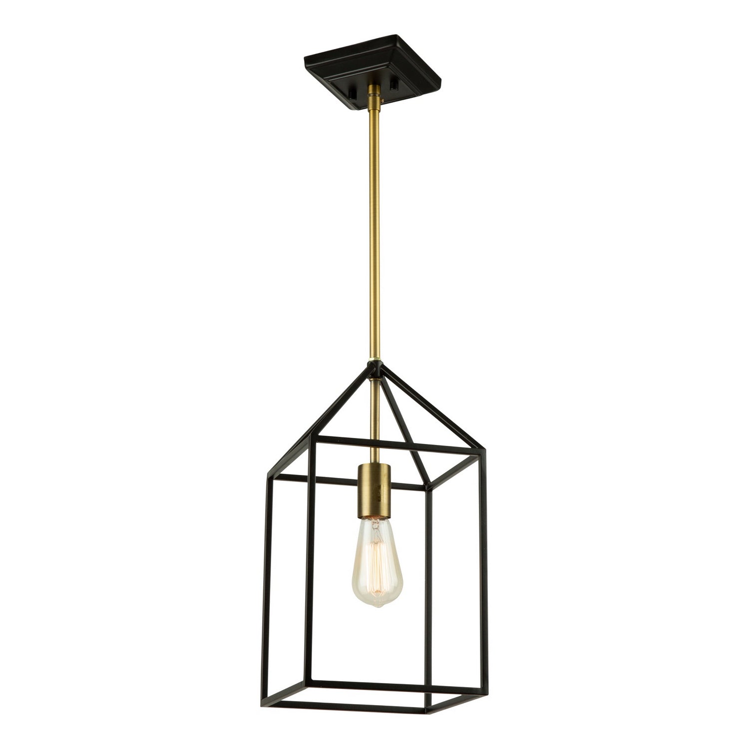 Artcraft - SC13071 - One Light Chandelier - Twilight - Matte Black & Harvest Brass