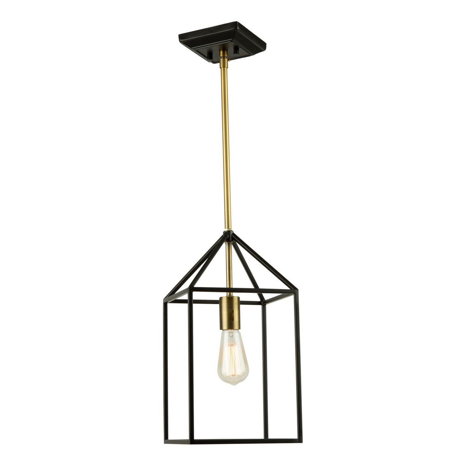 Artcraft - SC13071 - One Light Chandelier - Twilight - Matte Black & Harvest Brass