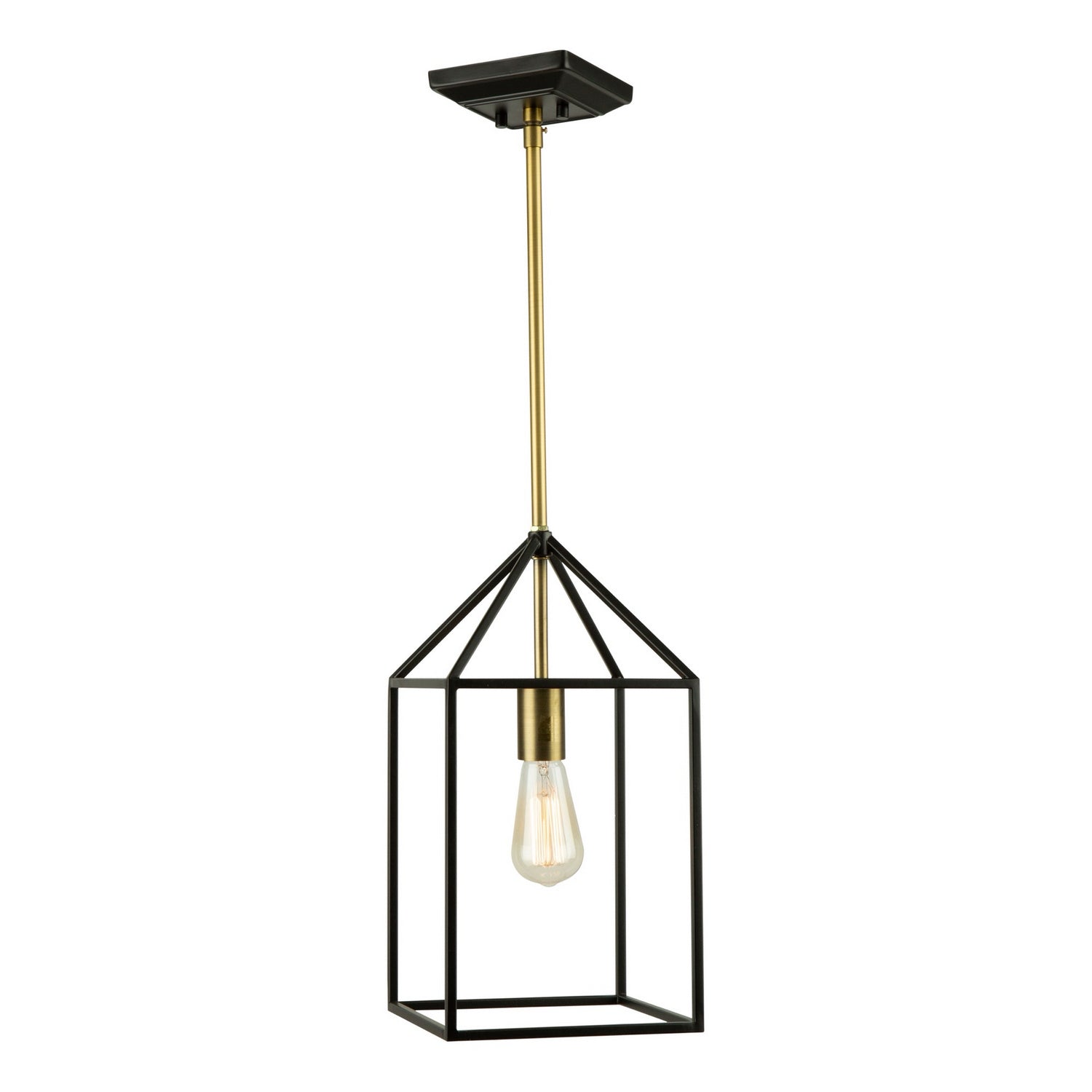 Artcraft - SC13071 - One Light Chandelier - Twilight - Matte Black & Harvest Brass