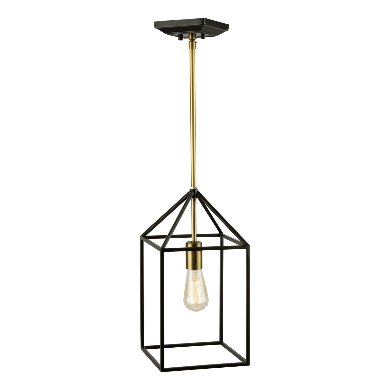 Artcraft - SC13071 - One Light Chandelier - Twilight - Matte Black & Harvest Brass