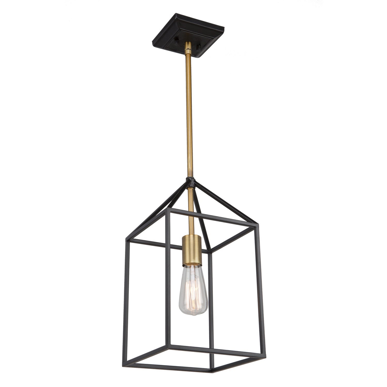 Artcraft - SC13071 - One Light Chandelier - Twilight - Matte Black & Harvest Brass