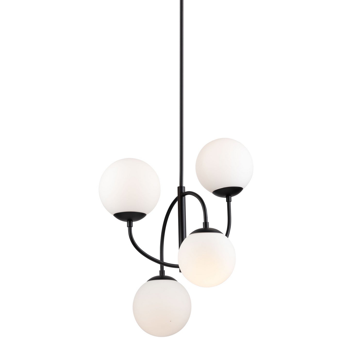 Artcraft - SC13224BK - Four Light Chandelier - Moonglow - Matte Black