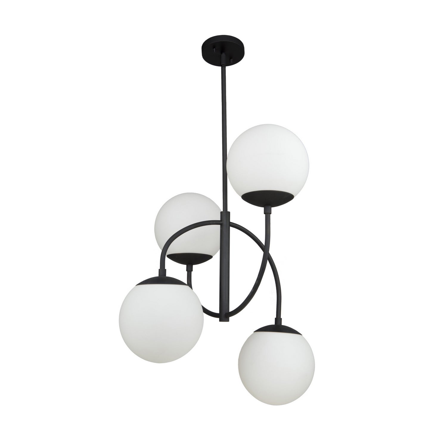 Artcraft - SC13224BK - Four Light Chandelier - Moonglow - Matte Black