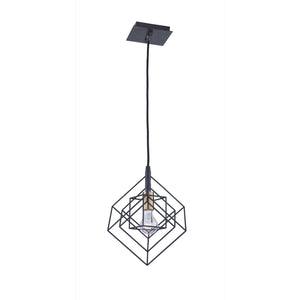 Artcraft - AC11117 - One Light Pendant - Artistry - Matte Black & Harvest Brass