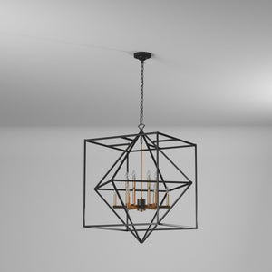 Artcraft - AC11202 - 12 Light Chandelier - Roxton - Matte Black & Harvest Brass