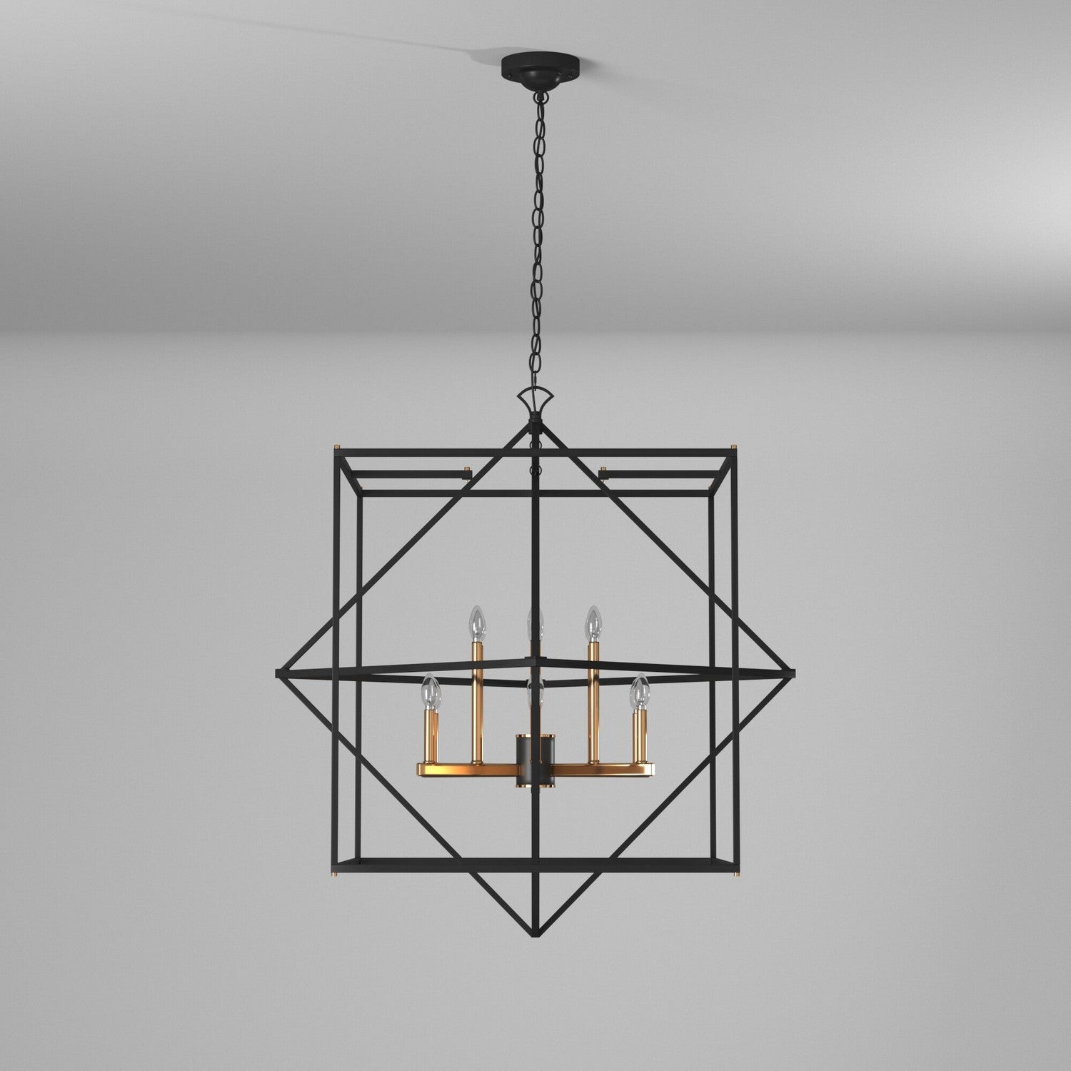 Artcraft - AC11202 - 12 Light Chandelier - Roxton - Matte Black & Harvest Brass