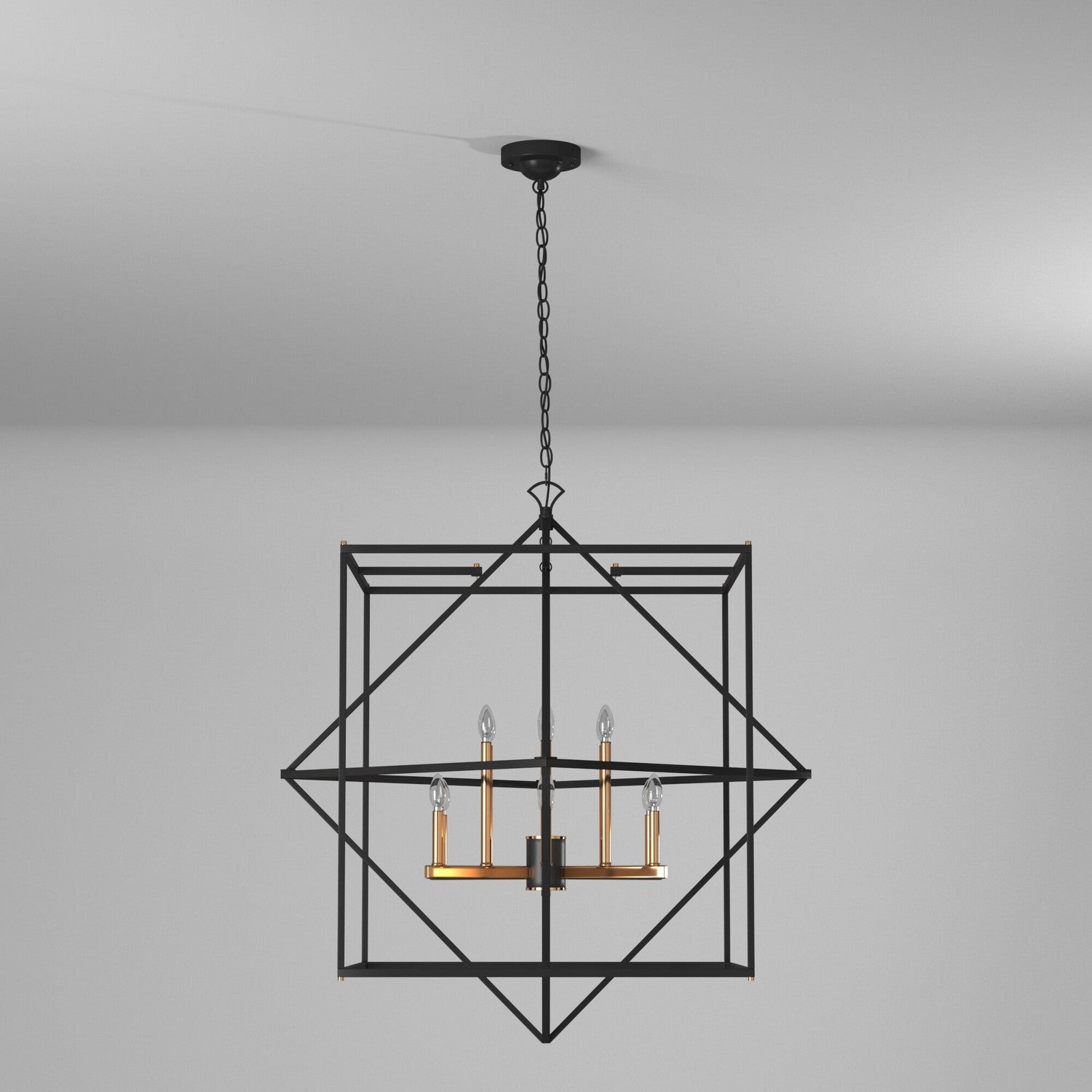 Artcraft - AC11202 - 12 Light Chandelier - Roxton - Matte Black & Harvest Brass