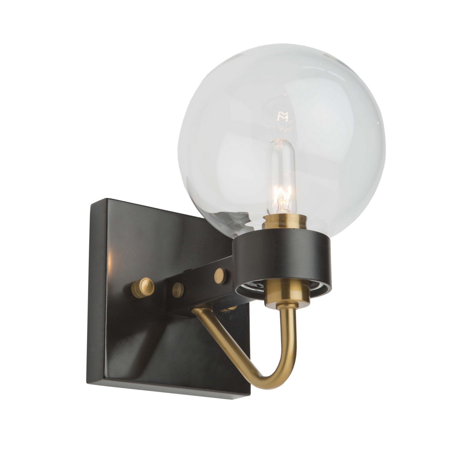 Artcraft - AC11421CL - One Light Wall Sconce - Chelton - Matte Black & Harvest Brass