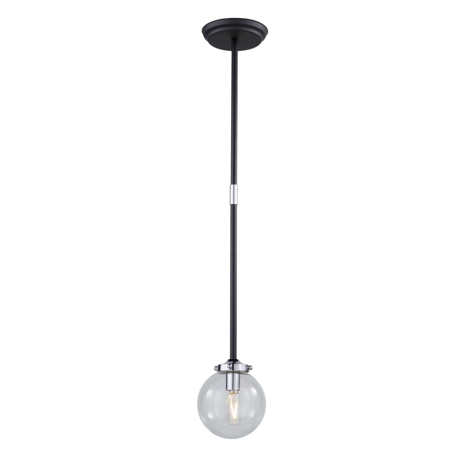 Artcraft - AC11431CL - One Light Pendant - Vero Modo - Matte Black & Chrome