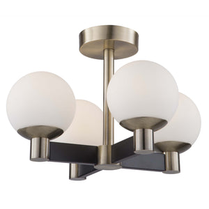 Artcraft - AC7095VB - LED Semi-Flush Mount - Tilbury - Matte Black & Brass