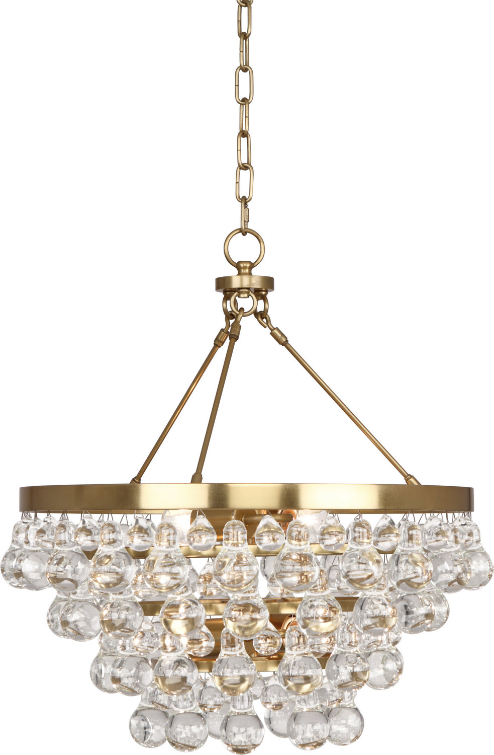 Robert Abbey - 1000 - Four Light Chandelier - Bling - Antique Brass
