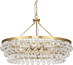 Robert Abbey - 1004 - Six Light Chandelier - Bling - Antique Brass