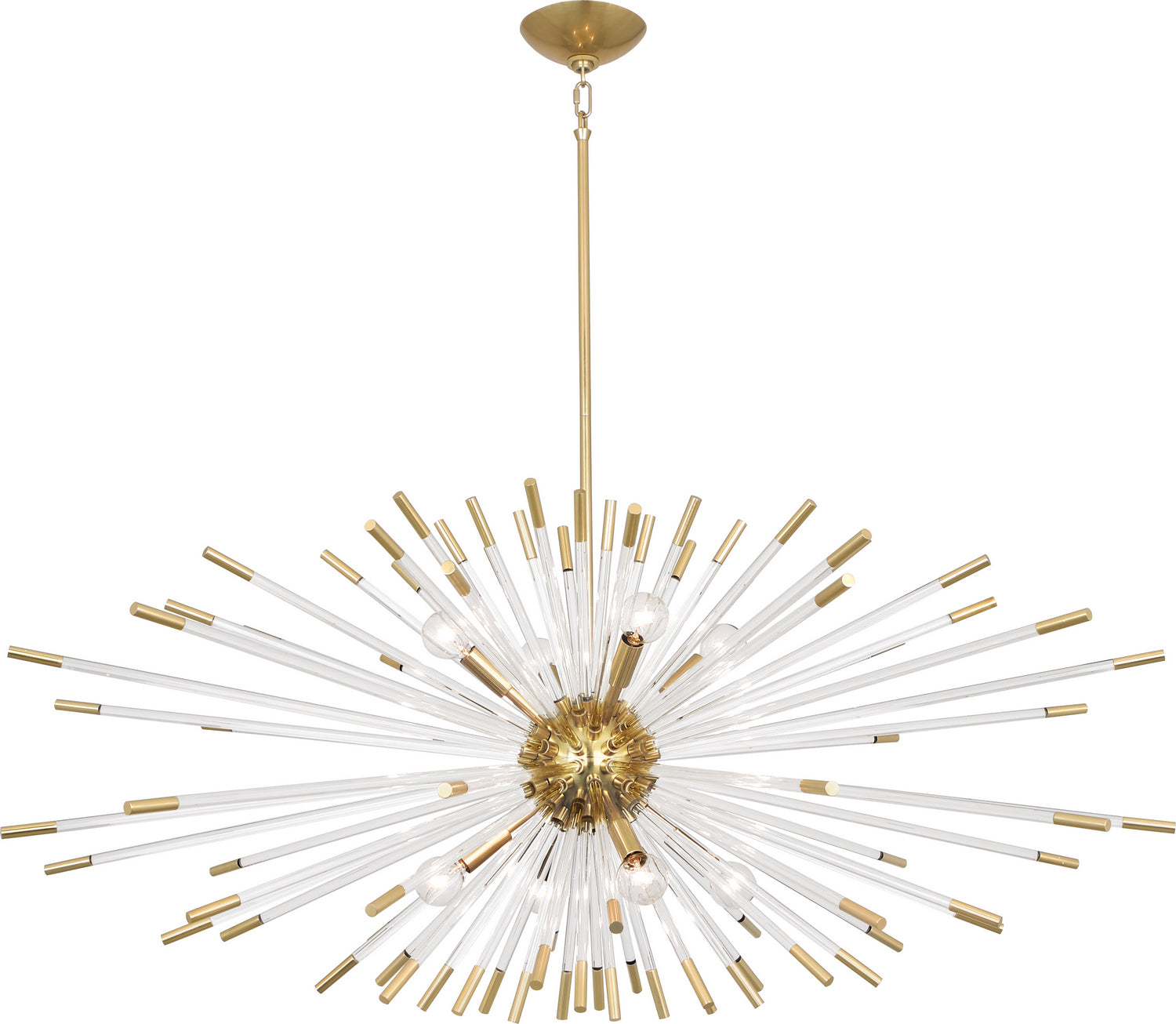 Robert Abbey - 1200 - Eight Light Chandelier - Andromeda - Modern Brass