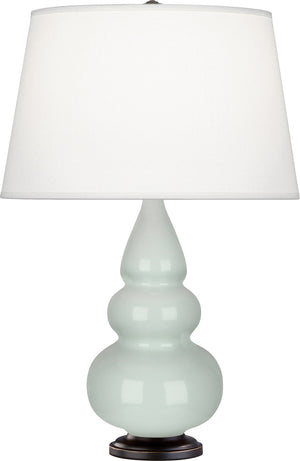 Robert Abbey - 257X - One Light Accent Lamp - Small Triple Gourd - Celadon Glazed Ceramic w/Deep Patina Bronze