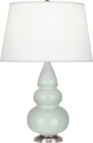 Robert Abbey - 258X - One Light Accent Lamp - Small Triple Gourd - Celadon Glazed Ceramic w/Antique Silver