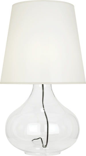 Robert Abbey - 459W - One Light Table Lamp - June - Clear Glass Body w/Black Fabric Wrapped Cord