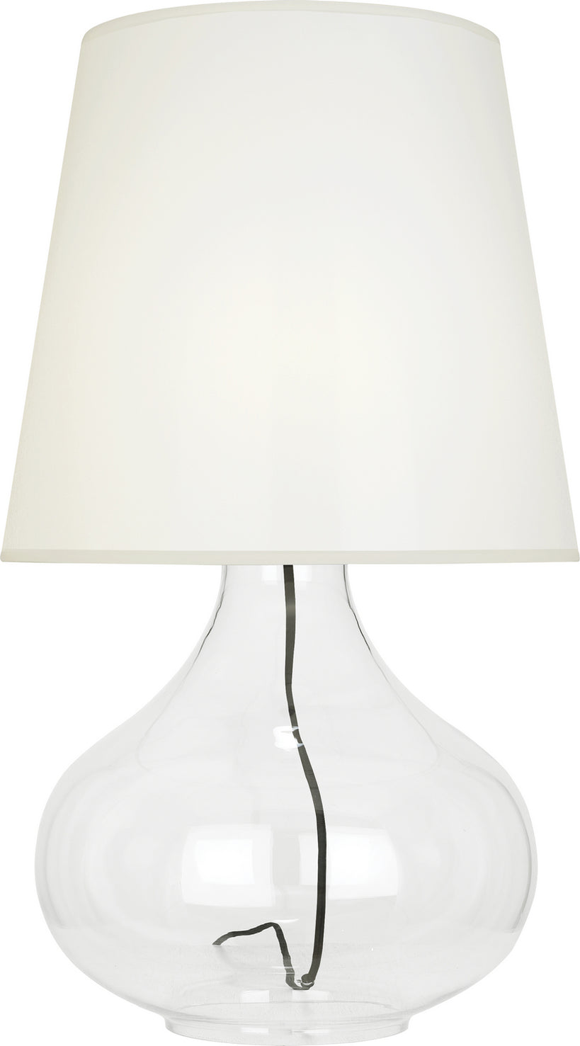 Robert Abbey - 459W - One Light Table Lamp - Julia - Clear Glass Body w/Black Fabric Wrapped Cord