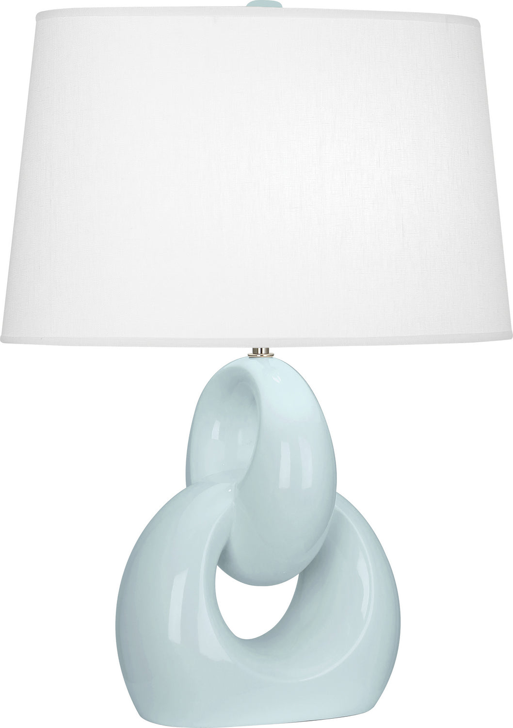 Robert Abbey - BB981 - One Light Table Lamp - Fusion - Baby Blue Glazed Ceramic w/Polished Nickel