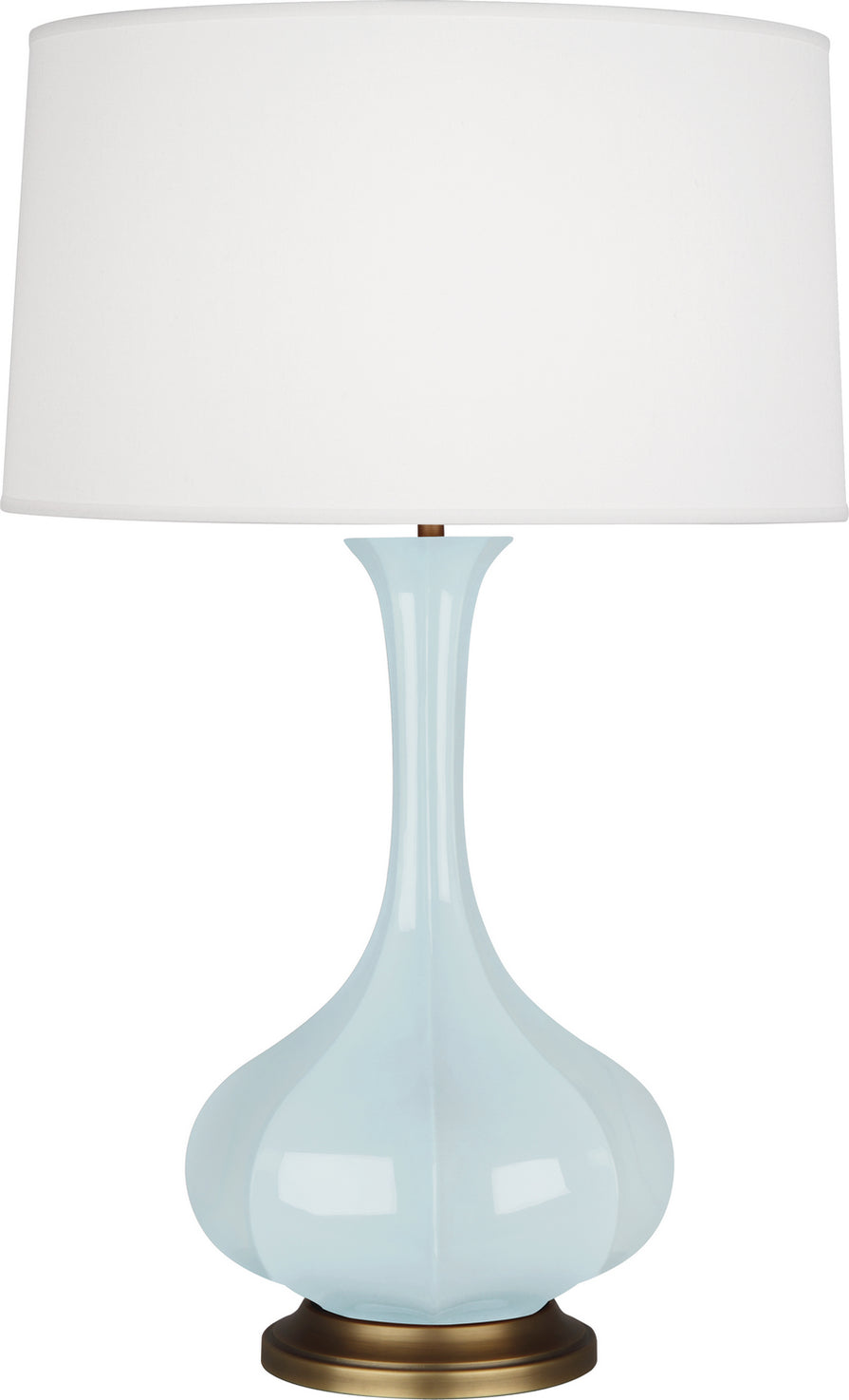 Robert Abbey - BB994 - One Light Table Lamp - Pike - Baby Blue Glazed Ceramic w/Aged Brass