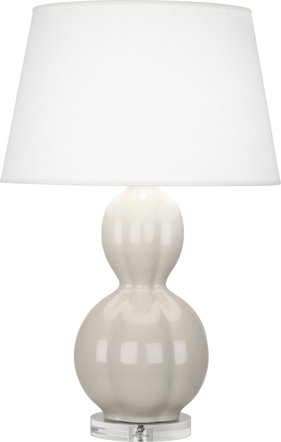 Robert Abbey - BW997 - One Light Table Lamp - Williamsburg Randolph - Soft Gray Glazed Ceramic w/Lucite Base