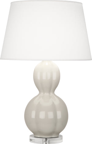 Robert Abbey - BW997 - One Light Table Lamp - Williamsburg Randolph - Soft Gray Glazed Ceramic w/Lucite Base